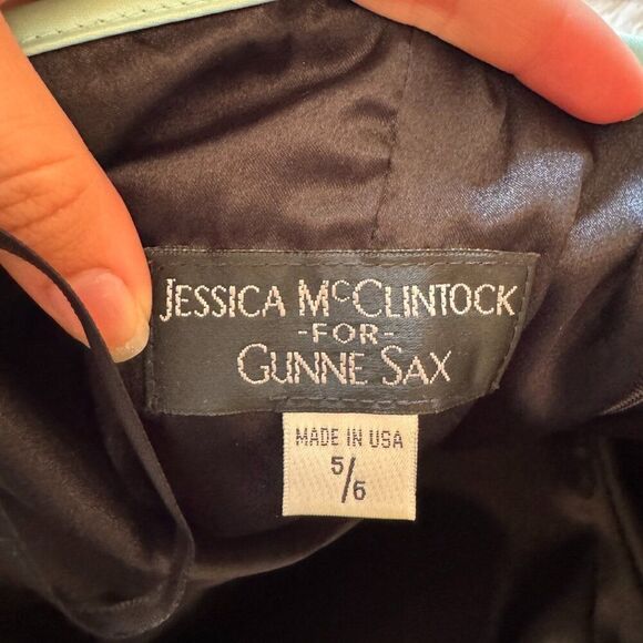 Jessica McClintock Polka Dot Strapless Y2K Mini Dress - Picture 10 of 11